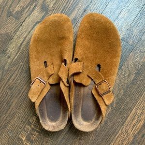 Birkenstock Boston Suede Leather Clogs
